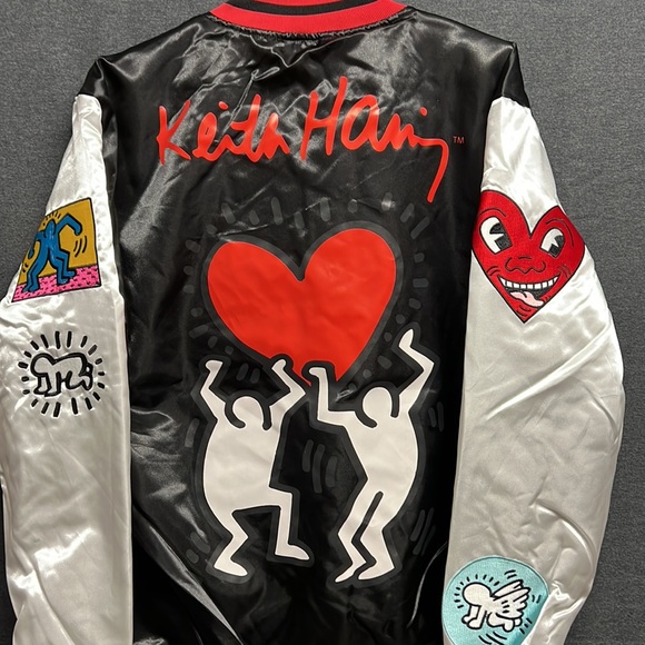 NWT - Reason Men’s Embroidery Patchwork Satin Varsity Jacket - Size Large - Picture 8 of 13